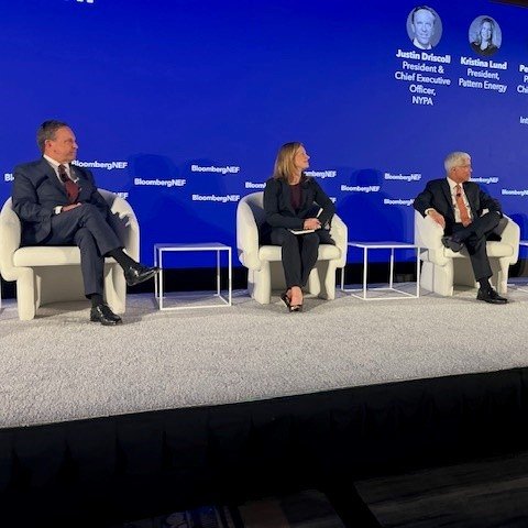 It was great to be in New York City today to speak on a panel at the @BloombergNEF Summit with BNEF Head of Clean Power @Meredith_Annex, @EdisonIntl  President and CEO Pedro Pizarro & Pattern Energy President Kristina Lund. #BNEFSummit