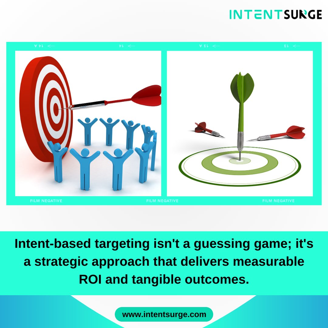 Businesses can experience tangible results and measurable ROI with intent-based targeting strategies that prioritize relevance and engagement. Target intentions and drive meaningful results. 

#IntentSurge #B2B #Business #IntentTargeting #ROI #BusinessResults #Precision