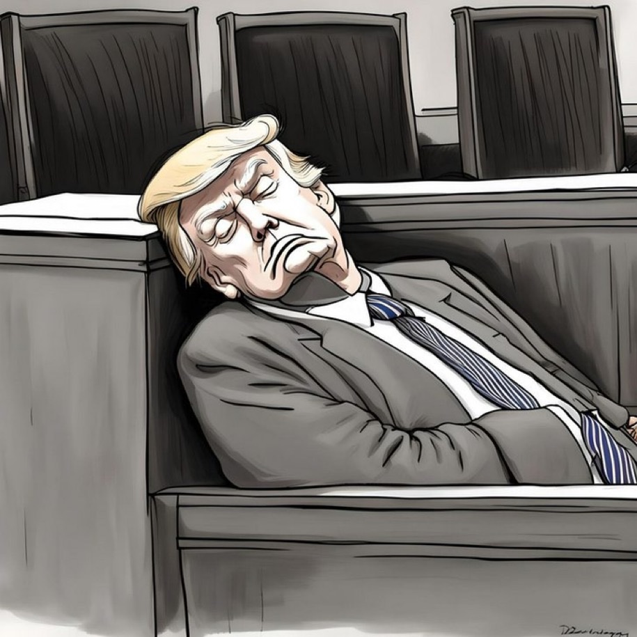 Sleepy Donny Don Snoreleone Rip Van Stinkle “Trump's head slowly dropped, his eyes closed. It jerked back upward. He adjusts himself. Then, his head droops again.” #SleepyDonald