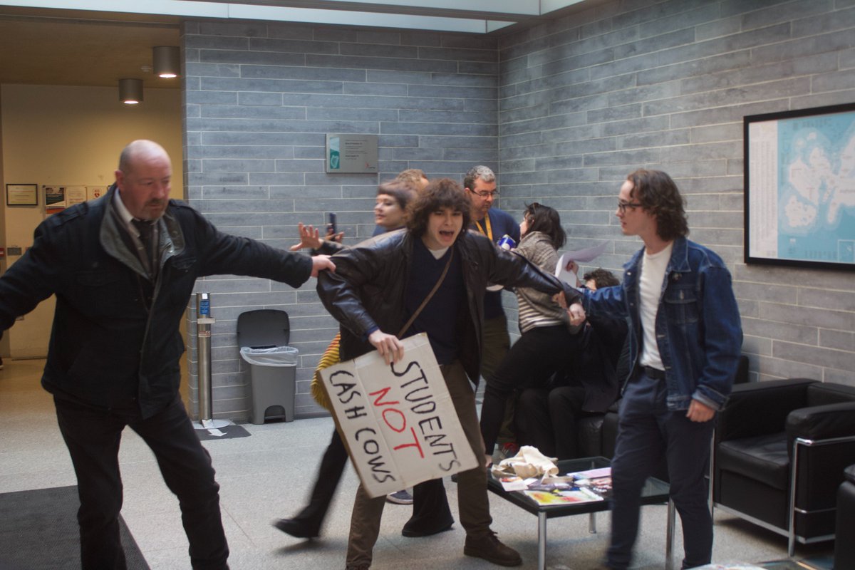 The true face of the state, attacking students peacefully occupying the Department of Finance demanding action on the cost-of-living and housing crisis. Photo by Fionn Bowes Fitzpatrick.
