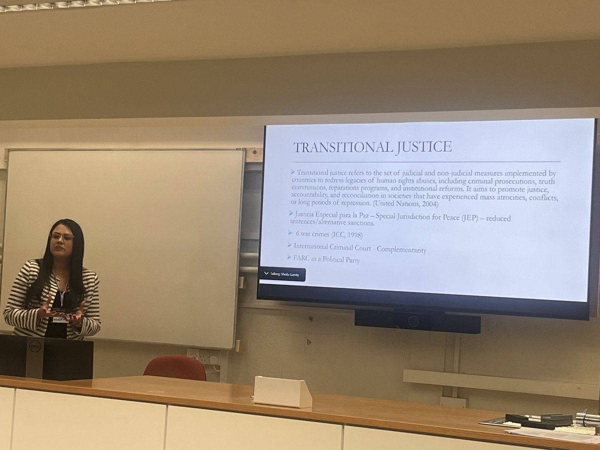 Natalia Hermida Cepeda introduces her impactful research about transitional justice & child soldier reintegration in post-war Colombia #PGRS2024 @edtechne