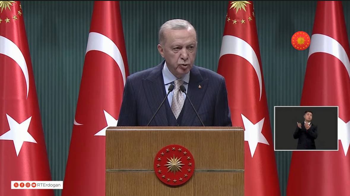 Cumhurbaşkanı Erdoğan: “Türkiye katliamların çok öncesinde İsrail'e askeri amaçla kullanılabilecek hiçbir malzemenin satışına izin vermemiştir.”