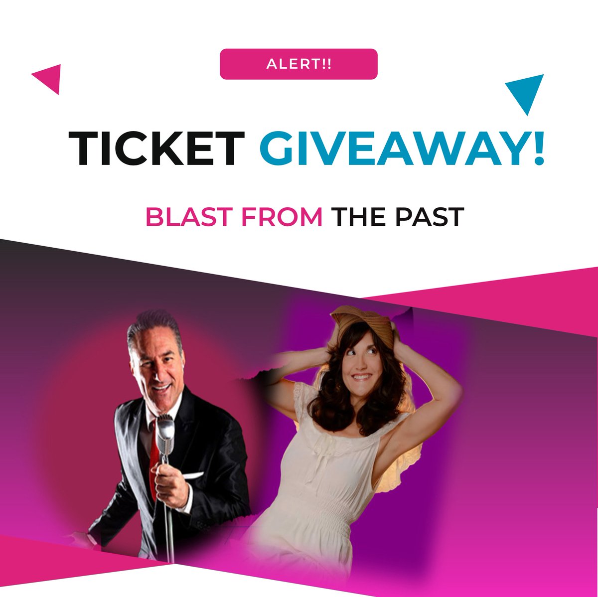 🌟 GIVEAWAY ALERT! 🌟

We're giving away TWO tickets to 'Blast from the Past'  April 21st at 7:30 PM!
To enter:
Follow our page.
Like this post.
Tag a friend in the comments who you'd love to take along  Hurry, the giveaway ends FRIDAY April 19 at 1PM MST 🎶✨

#BlastFromThePast
