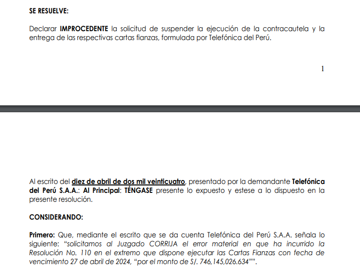 paolobenza's tweet photo. Vamos a aguarle la fiesta al área de imagen de Telefónica, porque esto no es así. Telefónica no ha "decidido" pagar parte de su deuda tributaria.

En realidad, un juzgado ordenó liberar las cartas fianzas que la empresa puso en el proceso para que Sunat pueda cobrarlas👇 (1/9)🧵 https://t.co/K4hY6CqKZ6