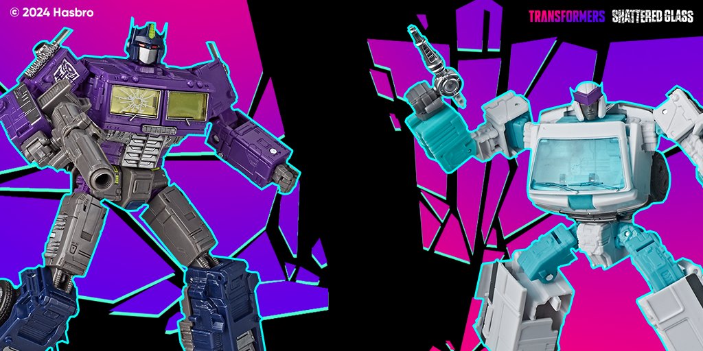 Shattered Glass is bringing Evil Autobots to your collection, #Transformers fans, with Transformers Generations Selects Deluxe WFC-GS17 Shattered Glass Ratchet and Optimus Prime! Available now for pre-order on #HasbroPulse!