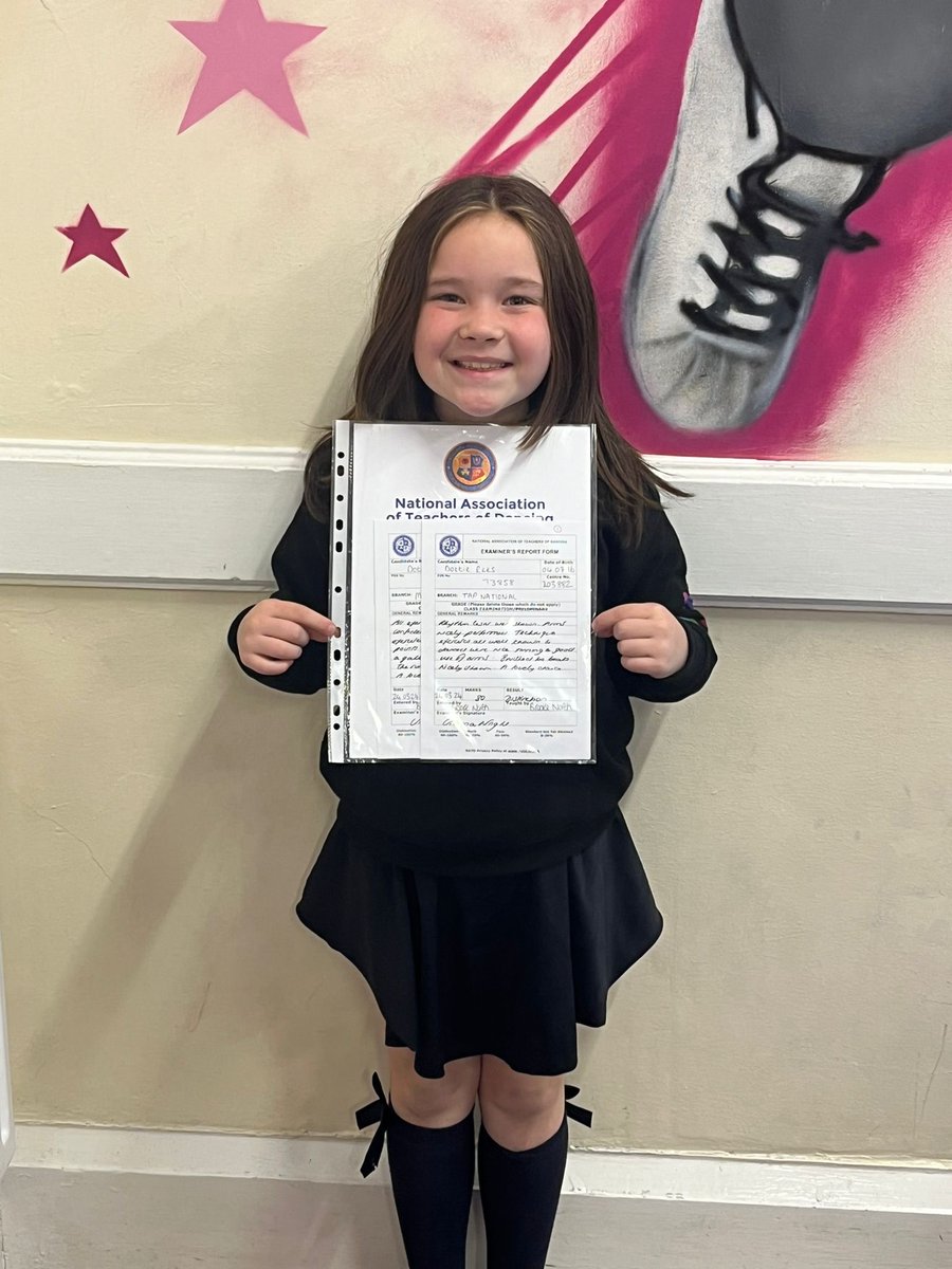 Distinction in her tap & modern exams #Dancer #Therapy