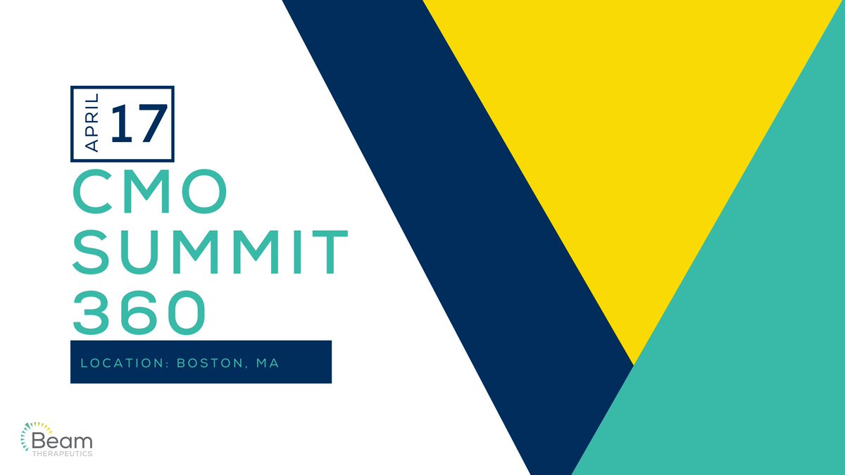 Tomorrow, the #BeamTeam's Chief Medical Officer, Amy Simon, will be participating in the panel, 'Managing and Motivating a Biotech Team in 2024' at the CMO Summit 360. Learn more about the panel here #DaretoBeam: cmo360.org/agenda?inf_con…