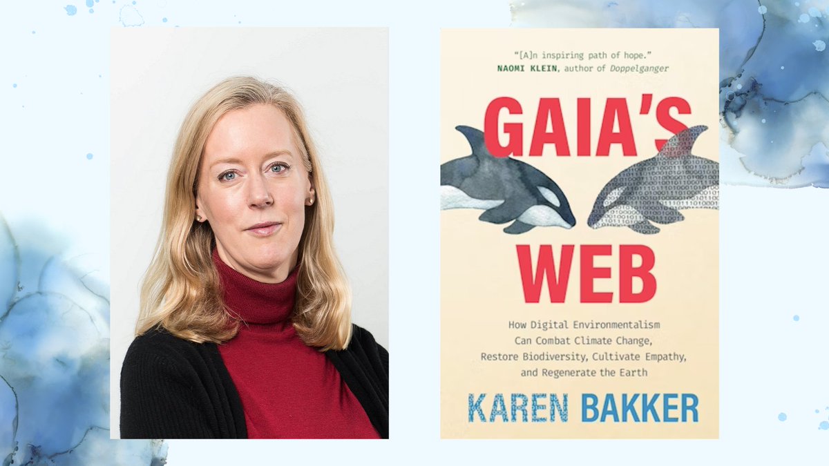 Today Gaia's Web, Dr. Karen Bakker's final book, is published with @mitpress. A bittersweet moment for her many friends and colleagues as Karen passed away last summer, but her writings will endure. 📚 Learn more about Karen's extraordinary work the book: bit.ly/GaiasWeb_Karen…