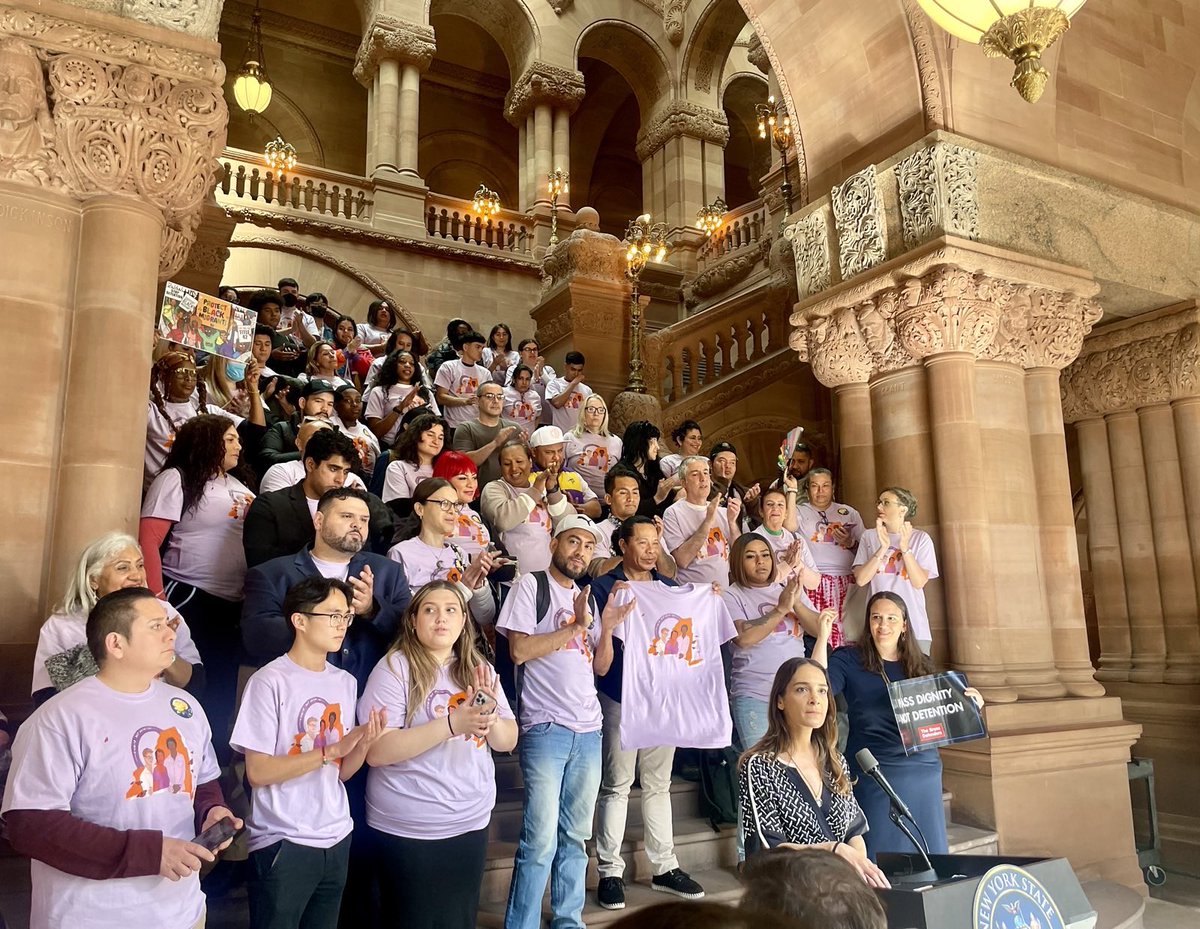 We are in Albany, NY today to speak with our legislators about the Dignity Not Detention Act. Let’s get New York State to end immigrant detention so that families and communities can live in freedom and dignity! #immigrantjustice