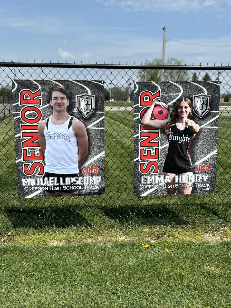 CamHaught's tweet photo. It’s senior knight for these student athletes at Greenon’s Jeff Whitt Memorial Invitational! 

Senior recognition 5:00
Field events 5:30
Track events 6:00

@Greenon_AD https://t.co/UMQDiUbhNG