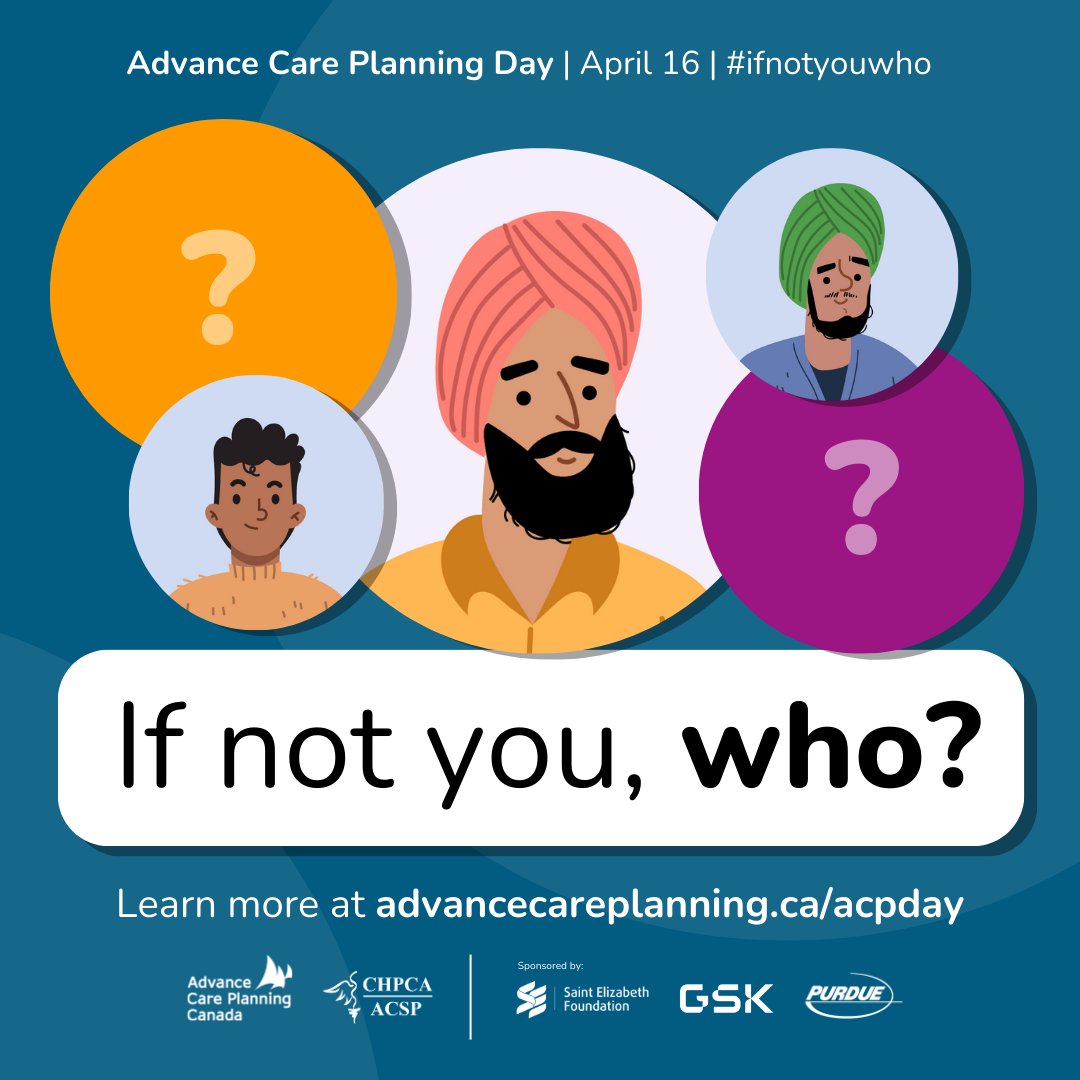 April 16 is Advance Care Planning Day. 

What is ACP? It's making decisions about your future health care now, while you are able to make them. 

It's making sure that if you become unable to speak for yourself, you still receive the kind of care you would want.

#ifnotyouwho