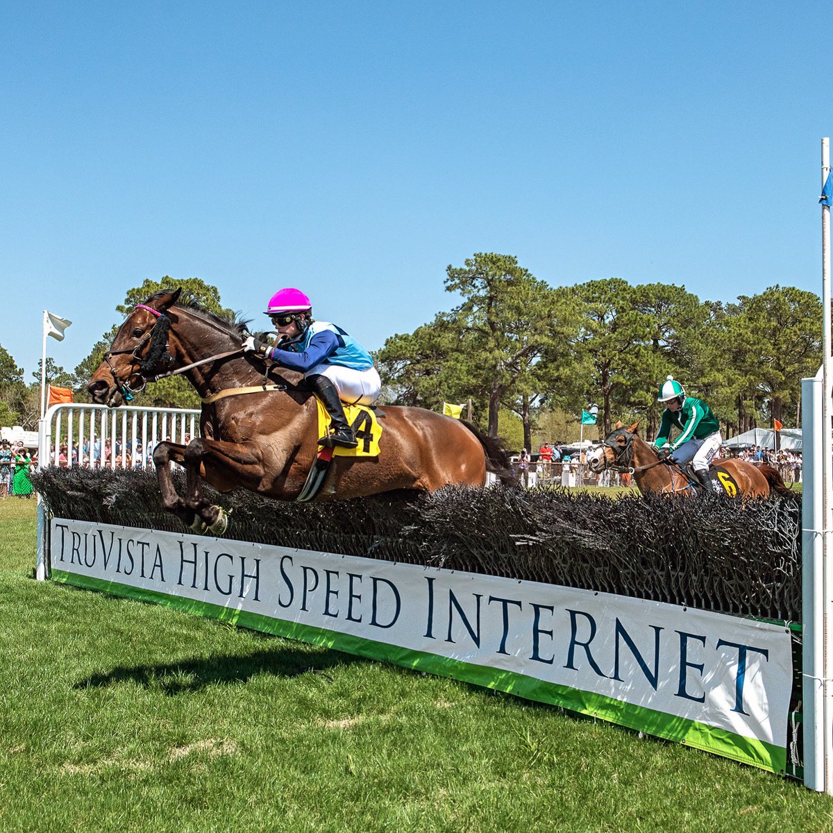 🛜Who doesn’t love #highspeed Internet?!🛜
🐎We love #highspeed Steeplechasing!!🐎
📸: @quarlesphoto 
#thecup #carolinacup2024 #MUSChealth #truvista #springdaleracecourse #steeplewithmypeople #steeplechaseusa #raceyouthere #giddyup #chasingtraditions #rainorshine