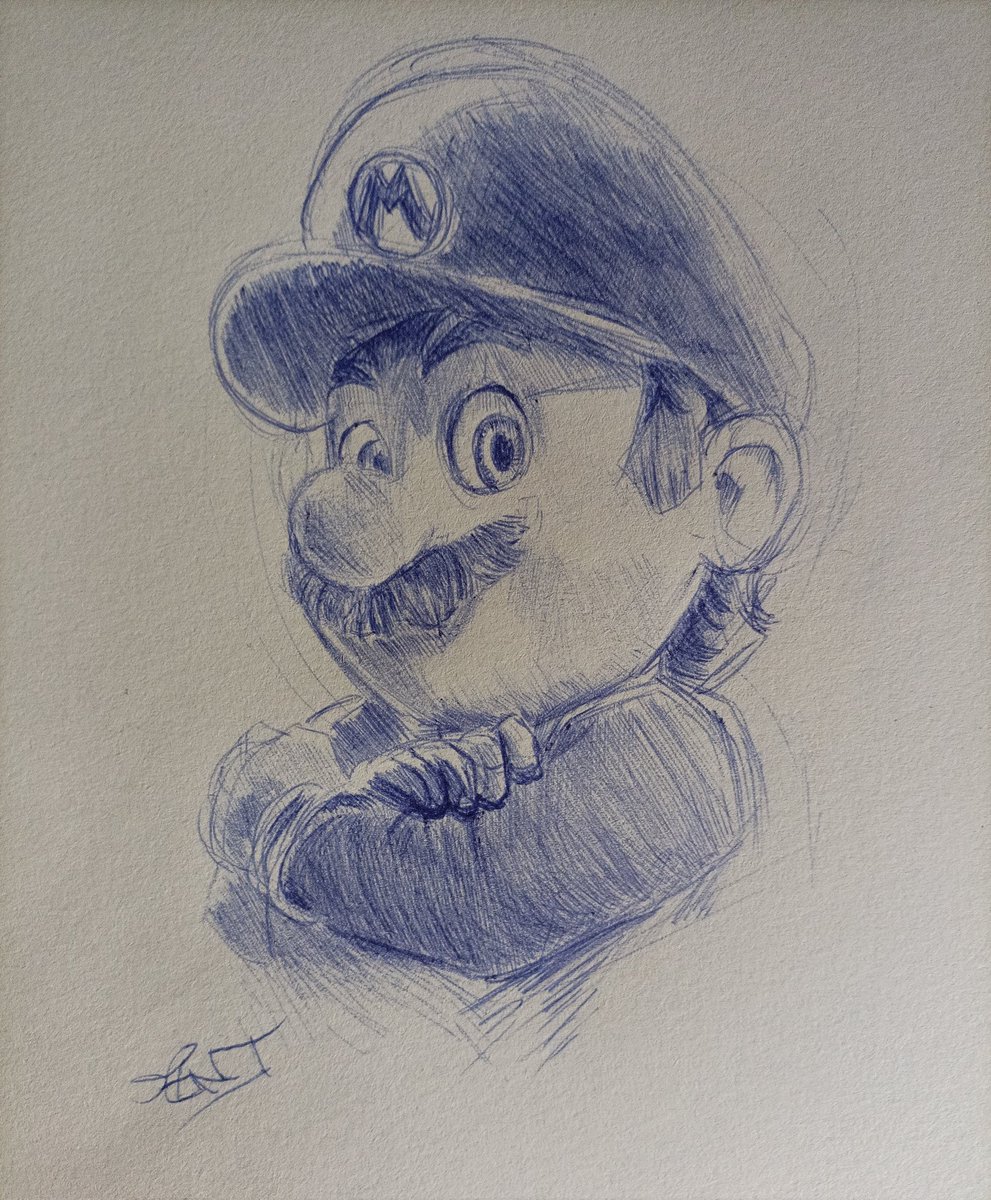 Mario drawing 
#bicpen #pendrawing #mario #mariobros #supermario #drawingsketch #traditionalartdrawing #nintendo #artdrawing #art #social #film #mariomovie #movie #movies #sketchbook