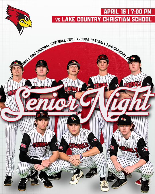 fwcbaseball_'s tweet photo. It’s GAMEDAY‼️⚾️

🆚 Lake Country Christian 
⏰ 7:00pm
📍Keck-Horton Field

Be sure to arrive early to celebrate our seniors tonight!

#BuyIn #WTTA https://t.co/OEEDMflM7k