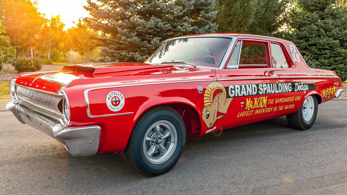 Barrett_Jackson's tweet photo. Feel the power of history with #MrNorm's 1964 @Dodge #Polara 330 #Hemi Factory Lightweight Drag Car! The glove compartment door bears the signature of none other than "Mr. Norm" Kraus himself. Selling with No Reserve in #Florida, April 18-20!
Learn more: https://t.co/CQ5nqnx9D3 https://t.co/vJ09QCyPOo
