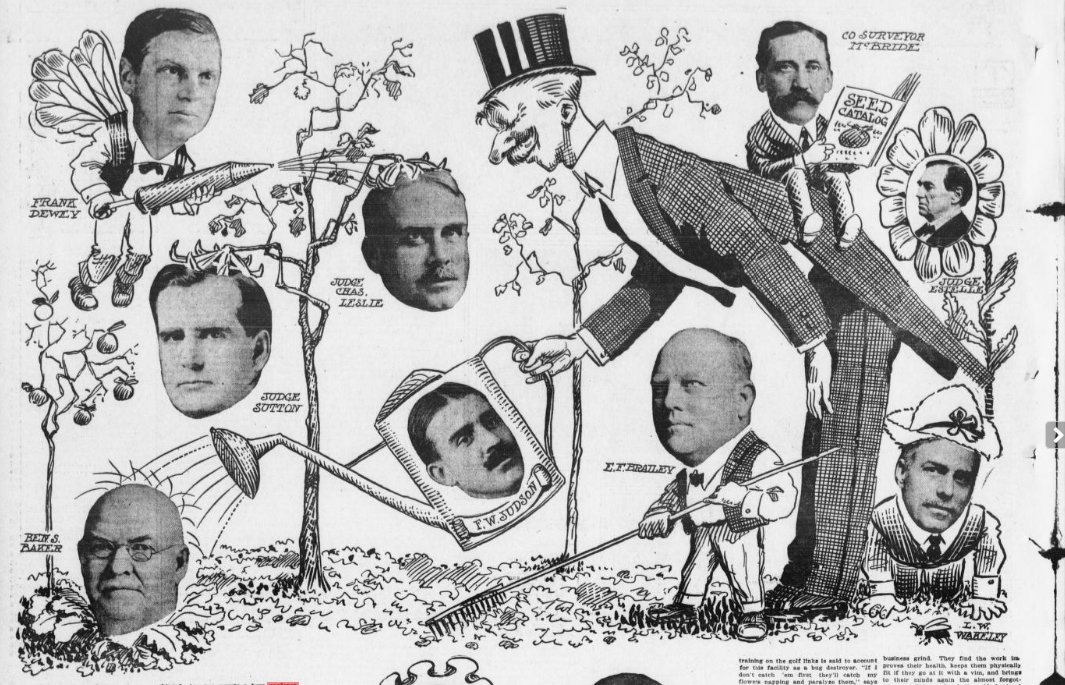 Is this a time traveling George Clooney the lower right corner of this gardening illustration from 1911? #ChronAmParty #GardenParty loc.gov/resource/sn990…