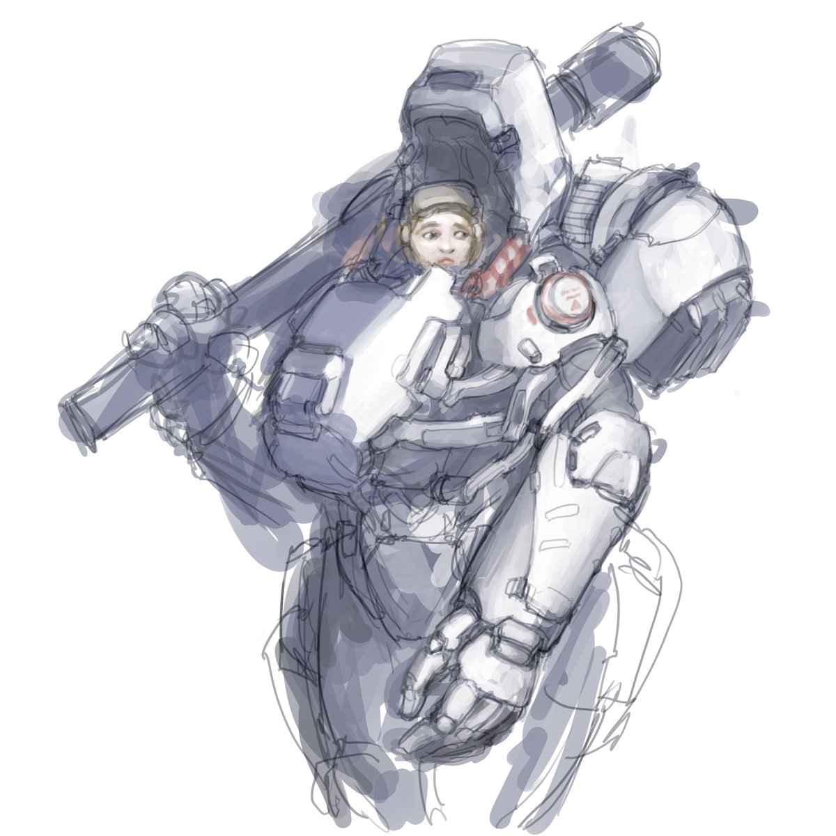 「Further elaboration on an earlier sketch」|Mike Doscherのイラスト