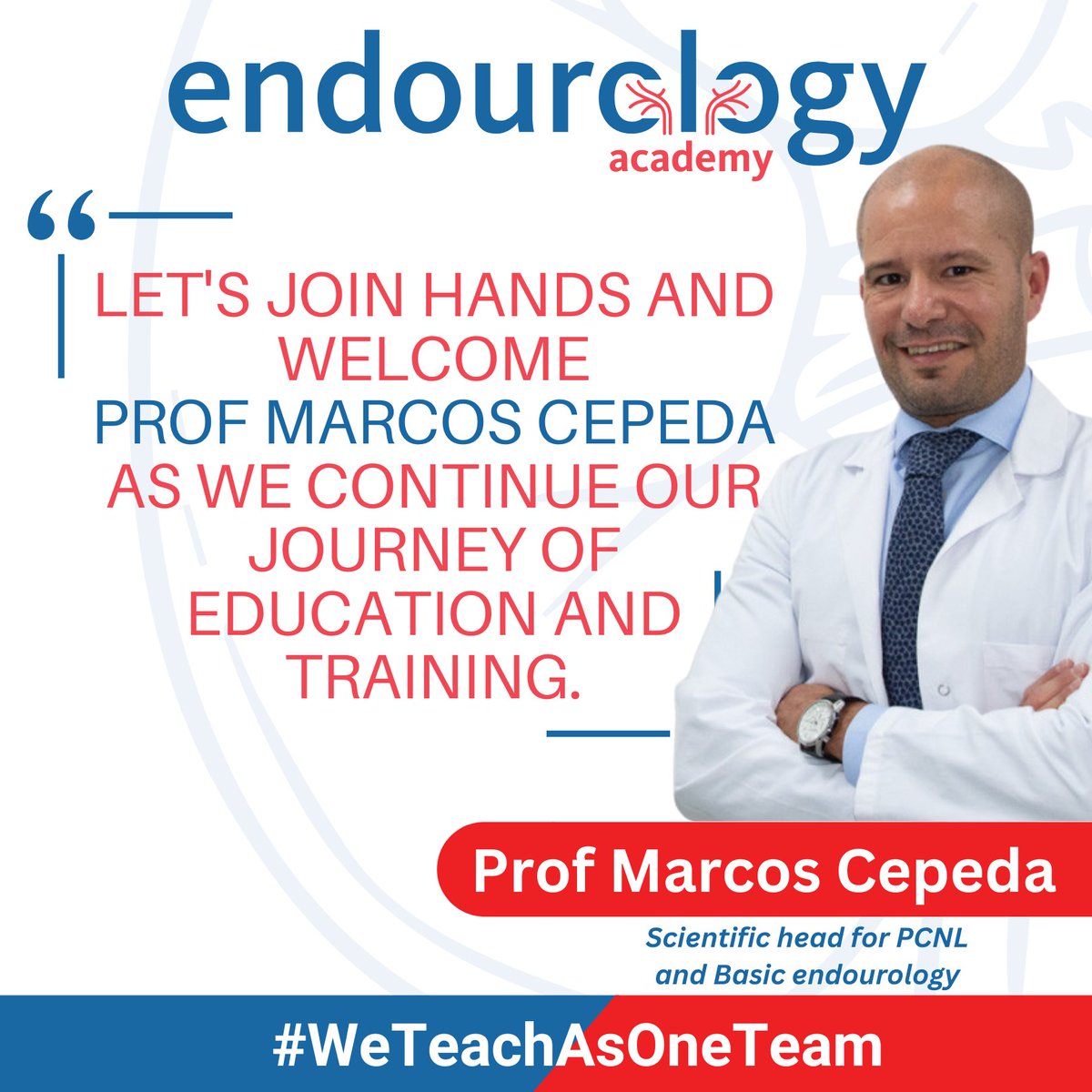 🎉 Exciting News! 📷 We are thrilled to welcome Prof @drmarcoscepeda the Endourology Academy family! 🌟 With their expertise, we're ready to push the boundaries of Endourology. Join us in giving them a warm welcome!