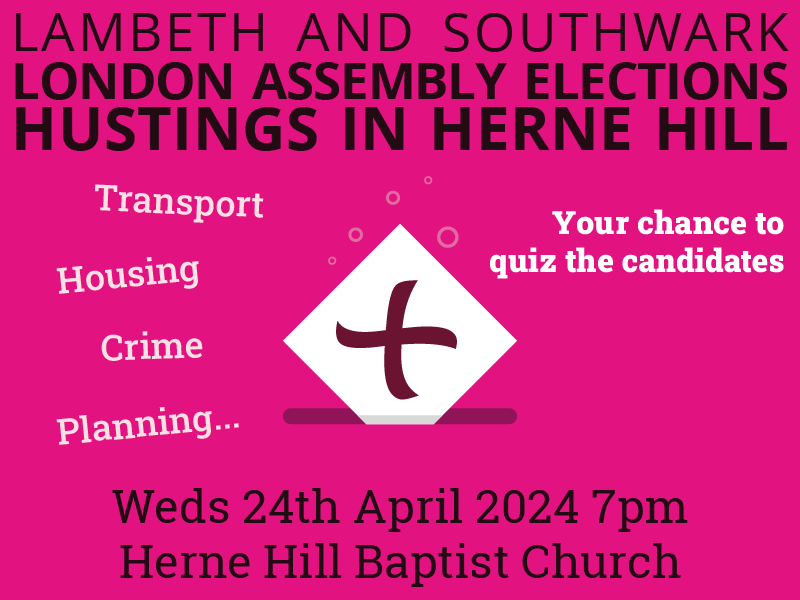 We are holding a hustings on Weds 24th April for Lambeth and Southwark London Assembly candidates. What questions would you like answered? Send them in to: info@hernehillforum.org.uk #HerneHill hernehillforum.org.uk/herne-hill-hus… #HHhustings24