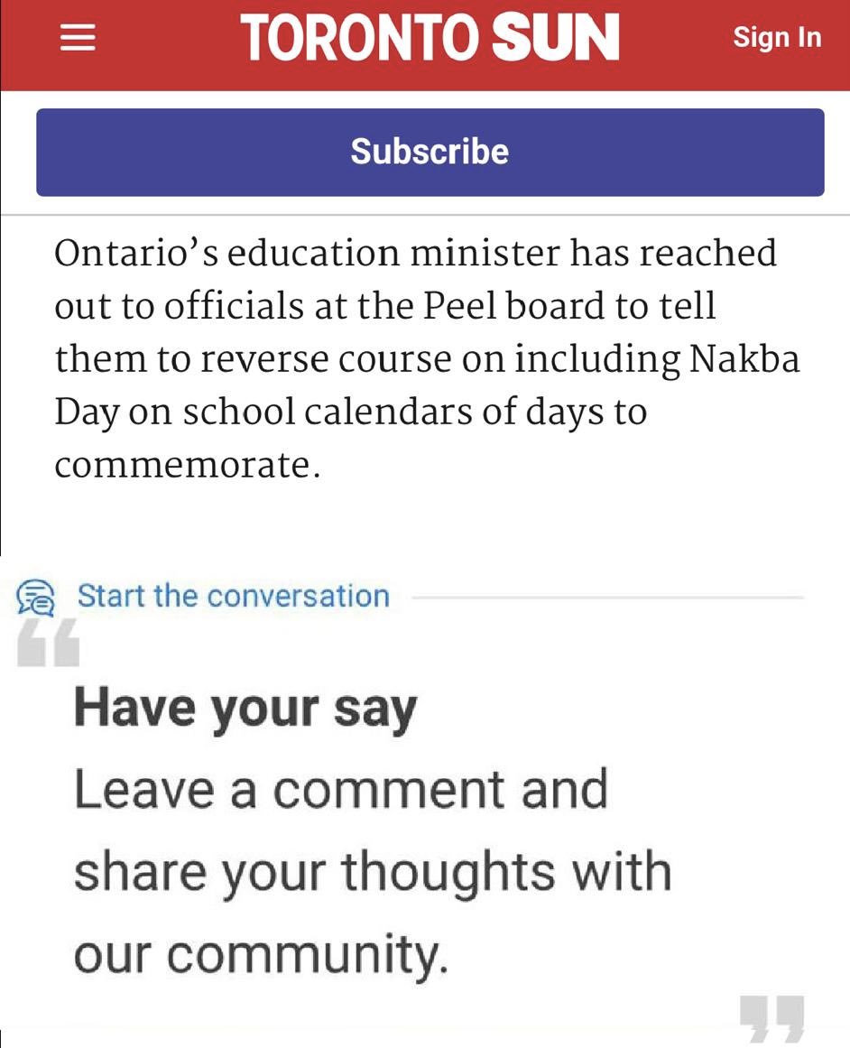 nccm's tweet photo. Minister Lecce’s inflaming of a community in pain, as thousands of Palestinians in Ontario have been impacted by the loss of their loved ones in Gaza and beyond, is wrong and inconsistent with the promises that @Fordnation has made to diverse communities over the years.

Politicizing history by attempting to pull a date that has been recognized by PDSB shows a lack of judgement and appropriate consultation with affected stakeholders.

We are deeply disappointed by the position of Minister Lecce on this issue. 

Ministerial discretion does not allow for inconvenient facts of history to be scrubbed away.

Premier Ford and Minister Lecce, during your next visit to Peel region, we are happy to introduce you to families who still have the keys to their houses after being forced to leave their homelands in the Nakba. 

In the interim, we will support PDSB in continuing to recognize this important historical event.