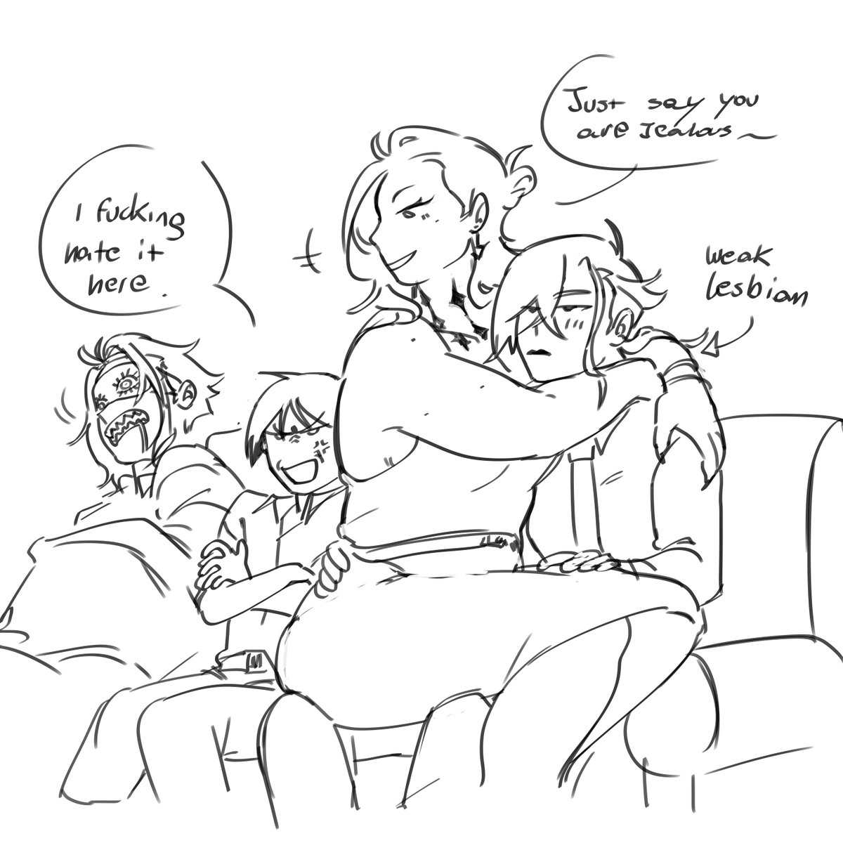 none of them actually wants to be on the movie night...... they were forced by the power of money
(signora stayed by the power of yuri)