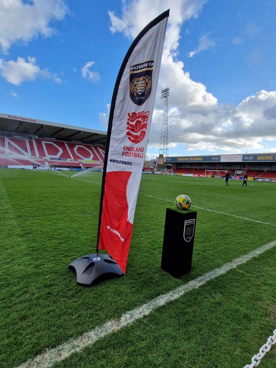 We have arrived at @Official_STFC the @1stOffice Premier Shield Final! We are ready to welcome the teams @ChipTownFC and @SupermarineFC. Wiltshirefa.com/cups #WiltshireFACups