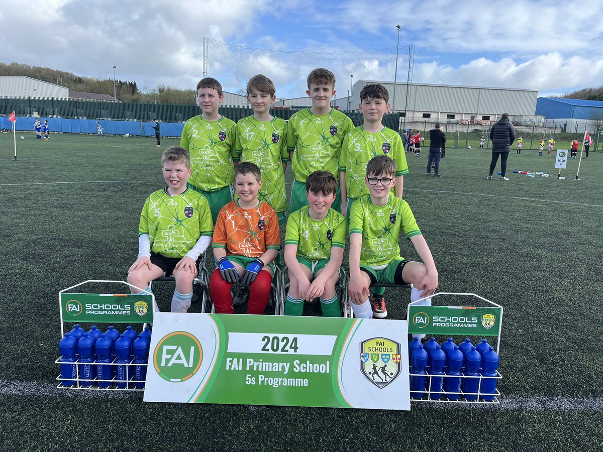 Congratulations to our boys soccer team who participated in Spar FAI 5-a-side competition in Gortakeegan today. Fabulous performances from each of them securing qualification for finals day on May 1st.#proudaspunch #makingmemories #teamwork @AghabogGFC @faischools @FaiMonaghan