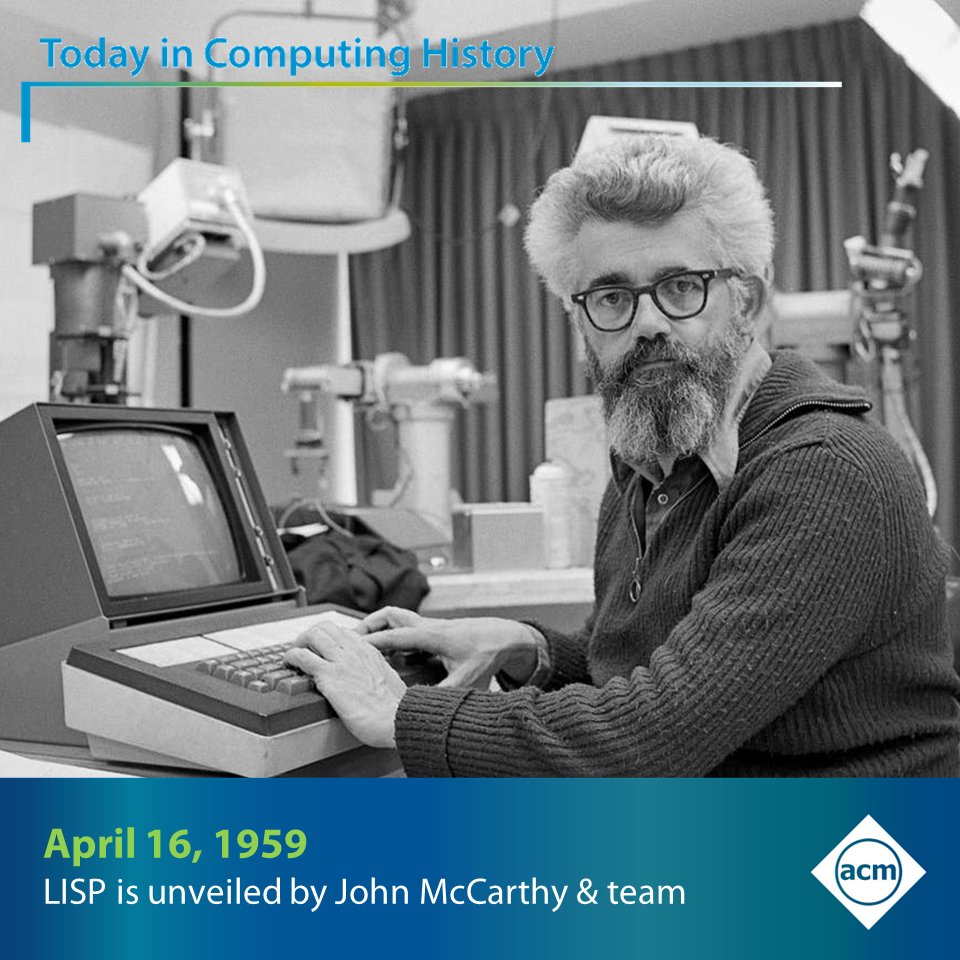 #OTD in 1959, 'LISP,' the first #AI #programming language, was unveiled by computer pioneer John McCarthy and his team. Specifically designed to facilitate research in AI, the language was distinctive for its ability to manipulate symbolic expressions: stanford.io/3Ud60Yz