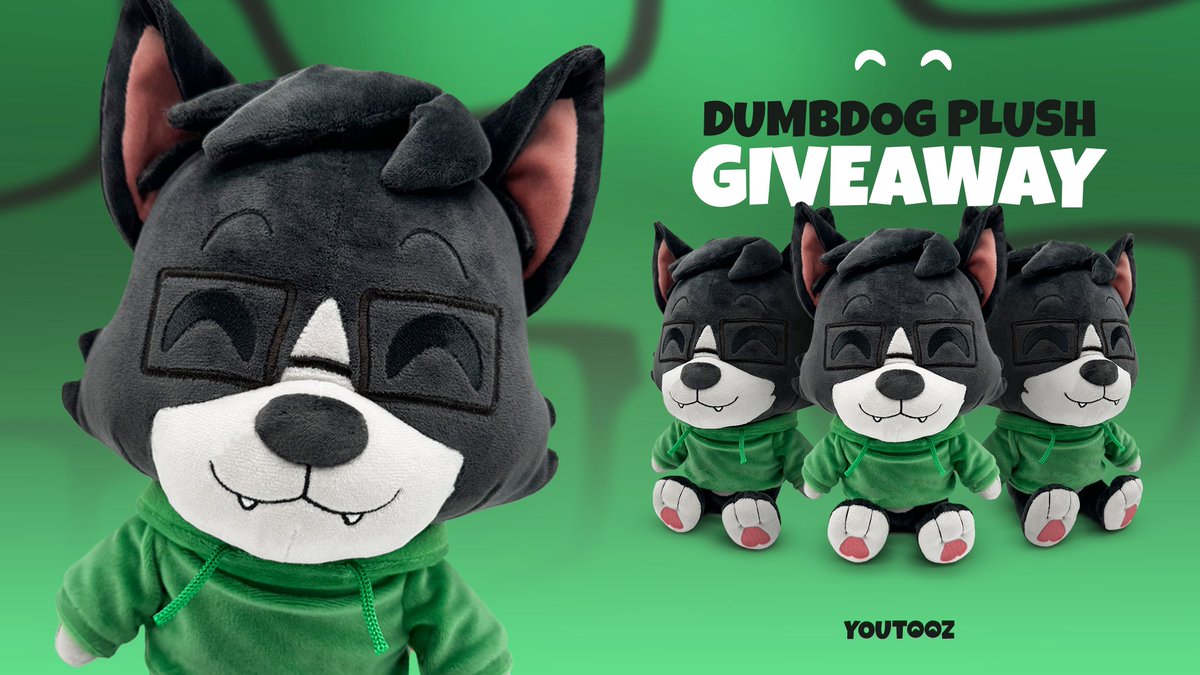 GIVEAWAY TIME! Retweet this tweet and follow @youtooz for a chance to win your very own DumbDog plushie! Winners will be announced when the plush officially drops this Friday! Good luck!
