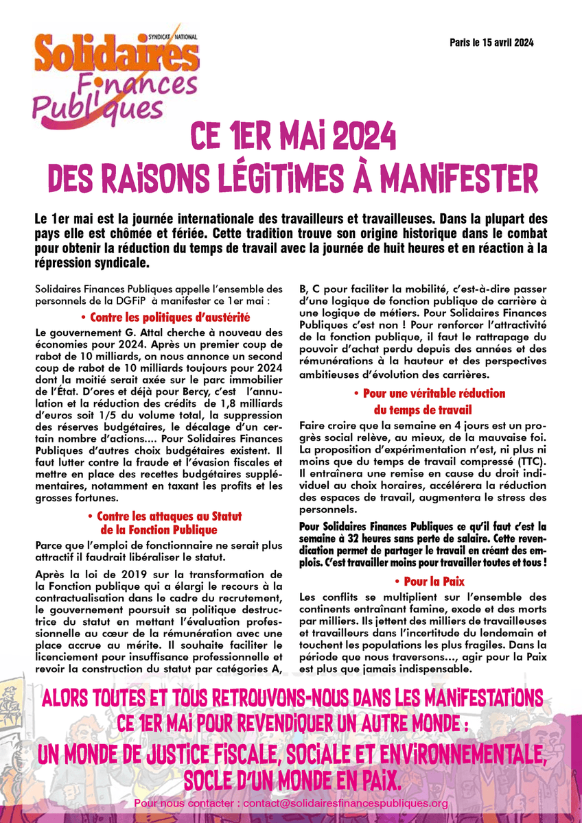 Plus que jamais nécessaire de manifester massivement ce #1ermai @SolidairesFiP @SolidairesFP @UnionSolidaires