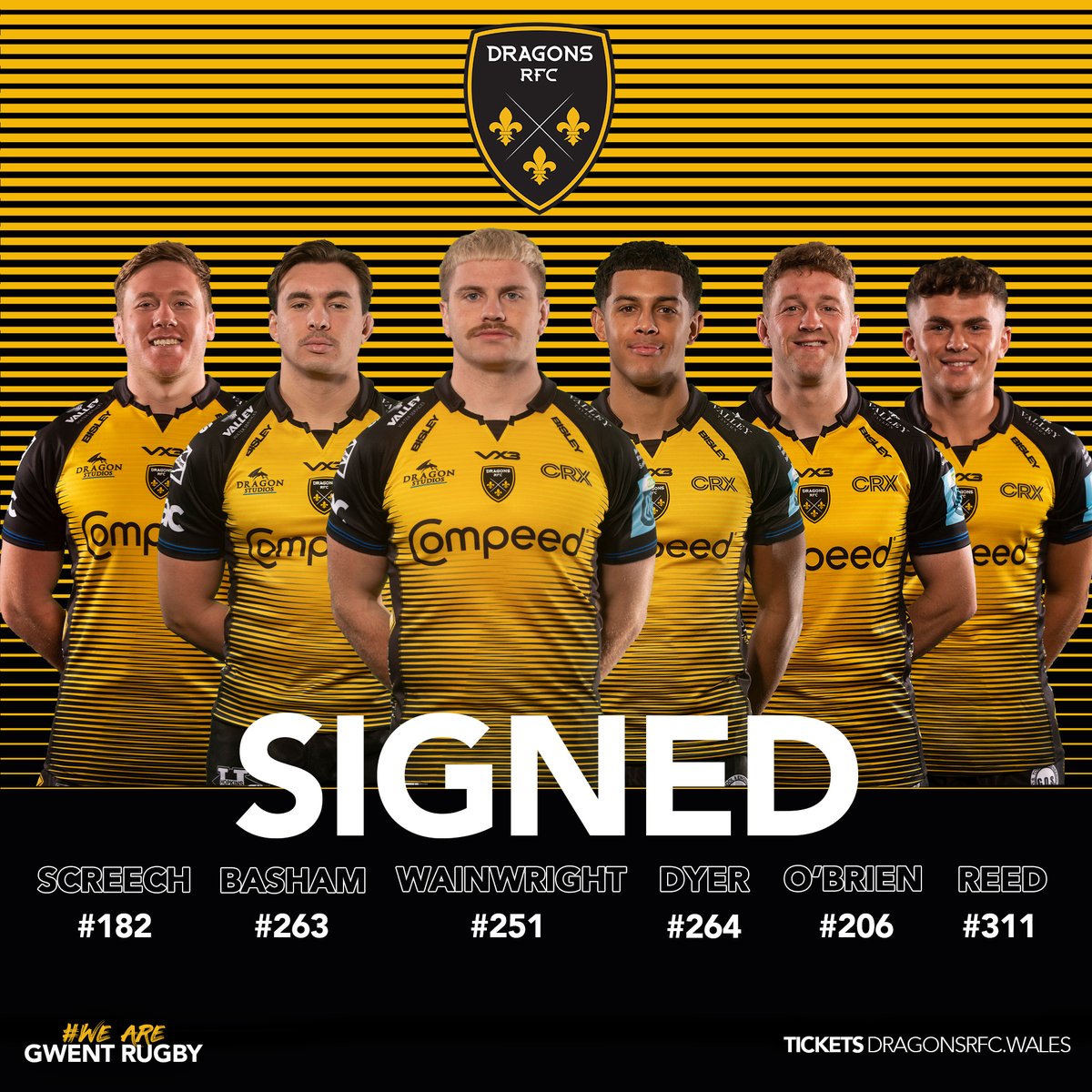 💥 𝙎𝙐𝙋𝙀𝙍 𝙎𝙄𝙓 𝙎𝙄𝙂𝙉 🆙 🙌 These Super Six senior Dragons have re-signed for next season, are you ready to join them? 🔥 🐉 Season Membership Coming 🔜👀 Register your interest today to be the first to hear ⤵️ ▶️ tinyurl.com/ycxh5pub #WeAreGwentRugby