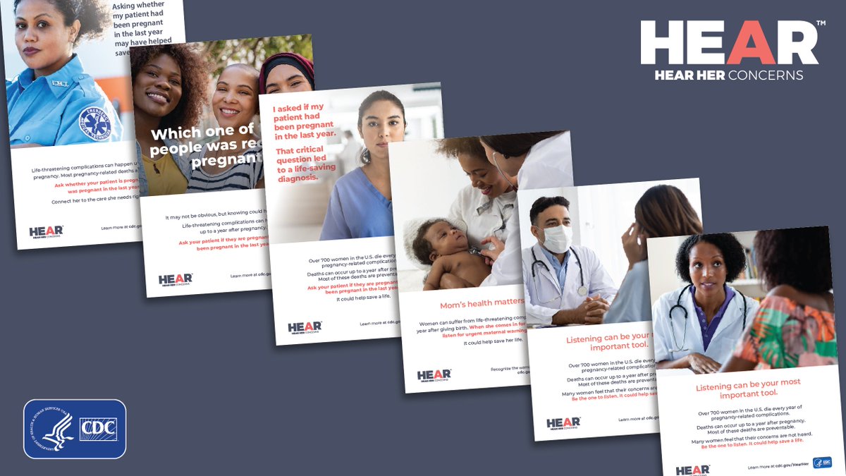 #Midwives: You have the opportunity to educate your patients on the urgent maternal warning signs. Download posters and handouts to utilize during appointments: cdc.gov/hearher/resour…