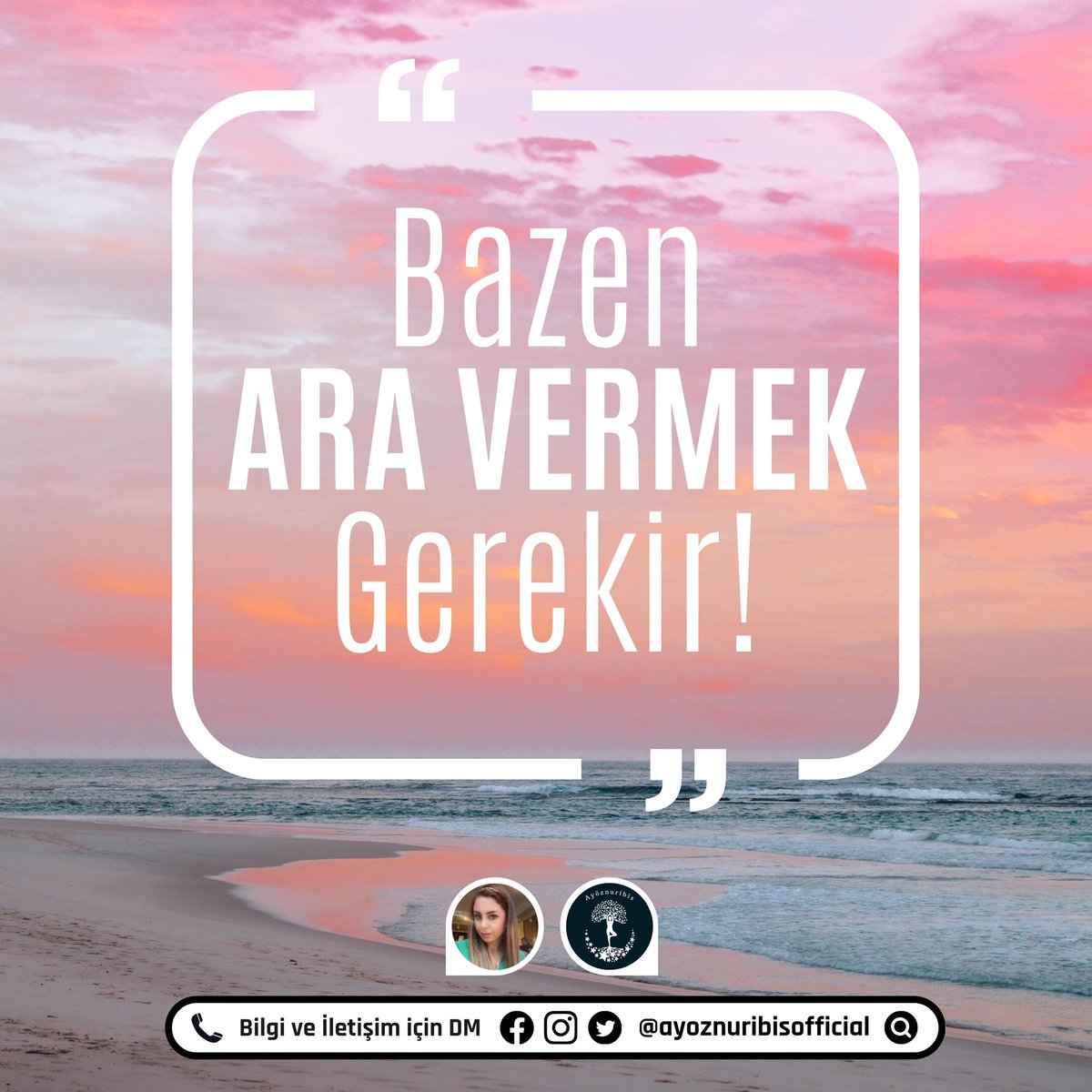 ❝ Bazen ara vermek gerekir❗️❞

Sevgiyle, kalplerim… ♥️

Bilgi ve İletişim için DM’den yazabilirsiniz. 💫🌸🙏🏻

#yasamkoçu #spiritüel #numeroloji #spiritüeldowsing #kişiselgelişim #meditasyon #pozitifyaşam #olumlama #şifa #bollukbereket #anda #psikoterapist #ailedanışmanlığı