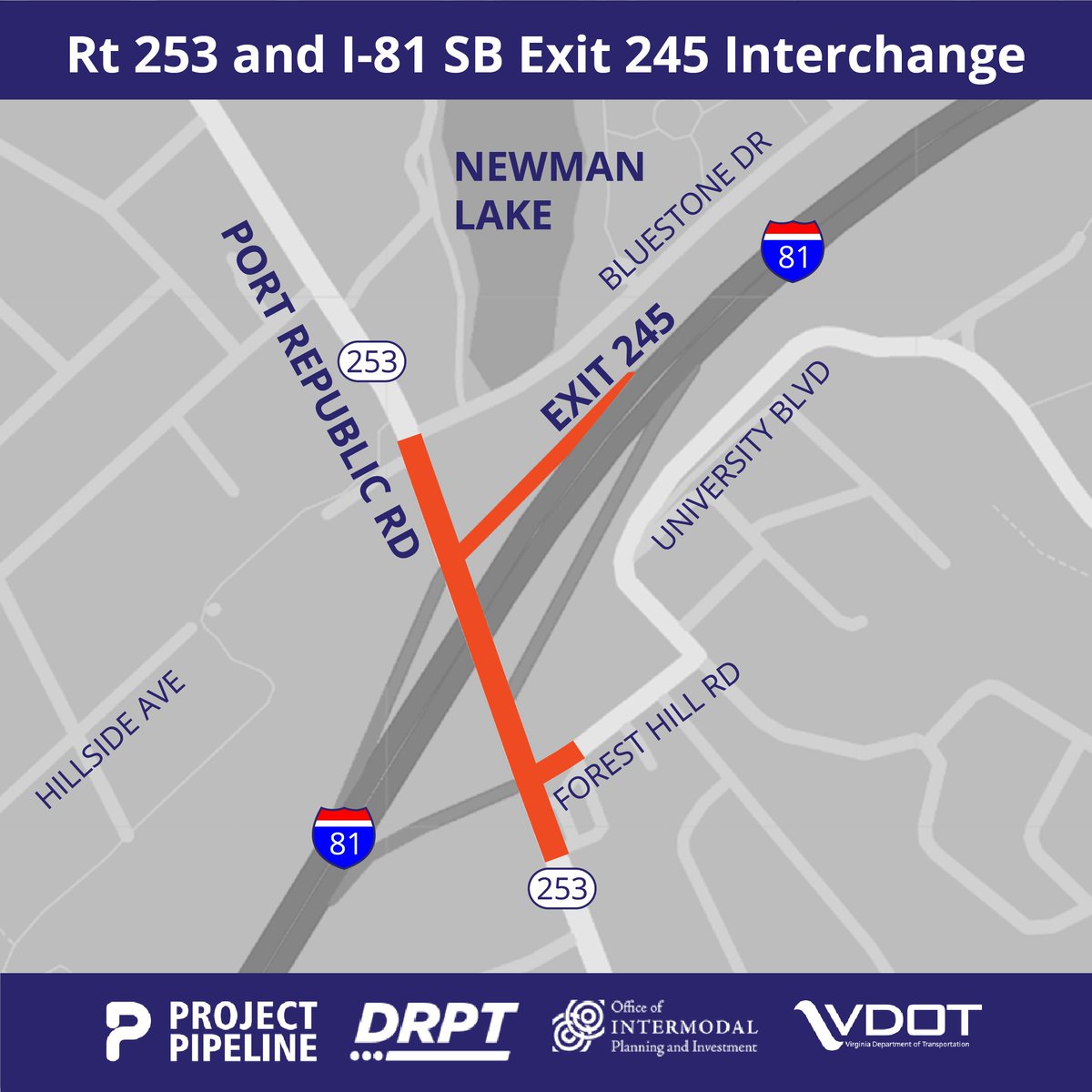 From April 16-30, take #VDOT survey for potential improvements - Port Republic Rd & the #I81 exit 245 SB off-ramp in @HarrisonburgVA . Study includes multimodal accessibility, including bicycle, pedestrian & transit access. Click for survey: bit.ly/49DUrOv @VaDOT @JMU