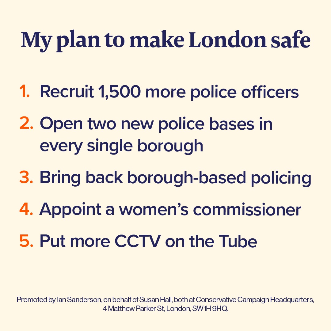 Crime is out of control under Sadiq Khan. 

This is my plan to make London safe. As Mayor, I will get a grip on crime and go back to borough-based policing. #ITVDebate