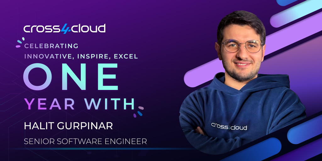 One year of excellence! 🚀 Halit Gurpinar has been innovating as a Senior Software Engineer with #cross4cloud for 365 days! Cheers to many more years of success. 🎉 #WorkAnniversary #TechInnovation #Teamwork