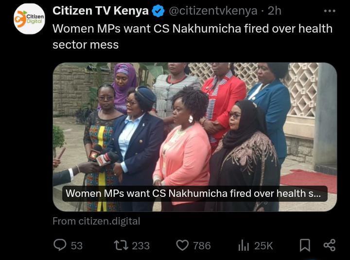 She is irrefutably a disgrace not only to women leadership in Kenya but also to all women. Did she just said the other day 'we have enough OBGYNs there's no need to train more 'What an indignity to Women. !
#ImplementCBA2017 
#nakhuminchamustgo