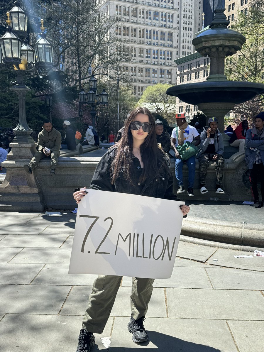 7.2 MILLION That’s how many illegals have entered the United States under the Biden Administration— more than the population of 36 states. Over 1,000 of them took over NYC City Hall Park here to protest being sent to shelters and they are demanding permanent housing.