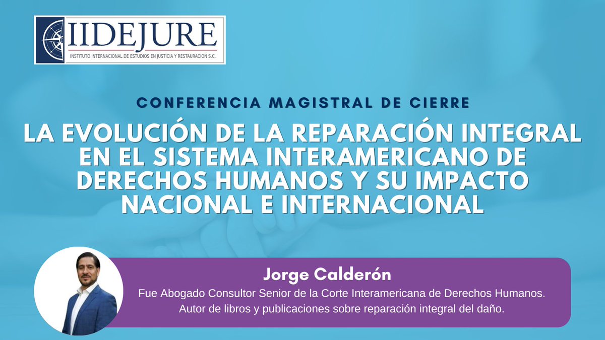 🔍 ¿Ya viste las personas docentes que impartirán nuestro #CursoOnline de Reparación Integral del Daño? 

No te lo pierdas e inscríbete a través del siguiente link: 
forms.gle/nNLt4N9CAWEBWB…

ℹ️ Para obtener toda la información, presiona el siguiente link:
acortar.link/2wL7x4