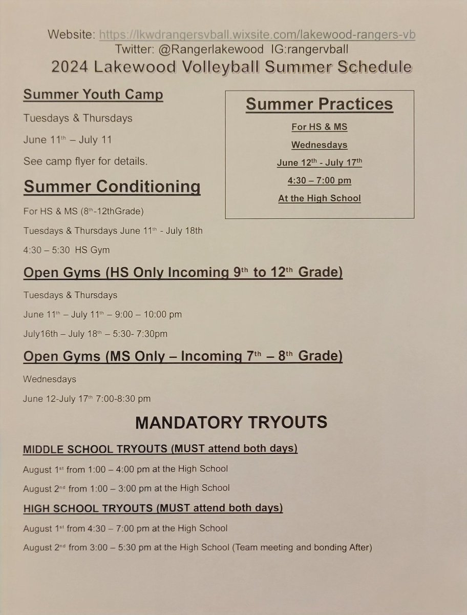 Volleyball summer activities