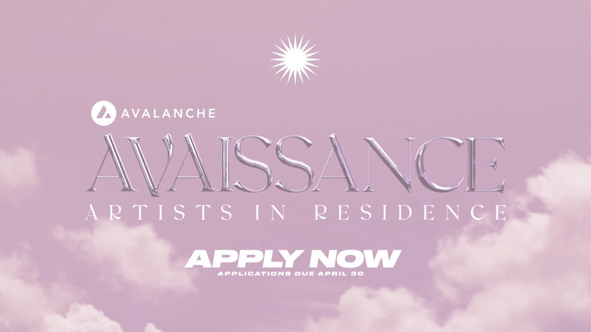 Here's your chance to be a part of Avaissance Season 2! Applications for S2 of the Avalanche Artists in Residence program close at the end of the month ⏰ Free to apply & free to enroll, the course has incredible benefits for the selected artists. Here’s a few reasons why any