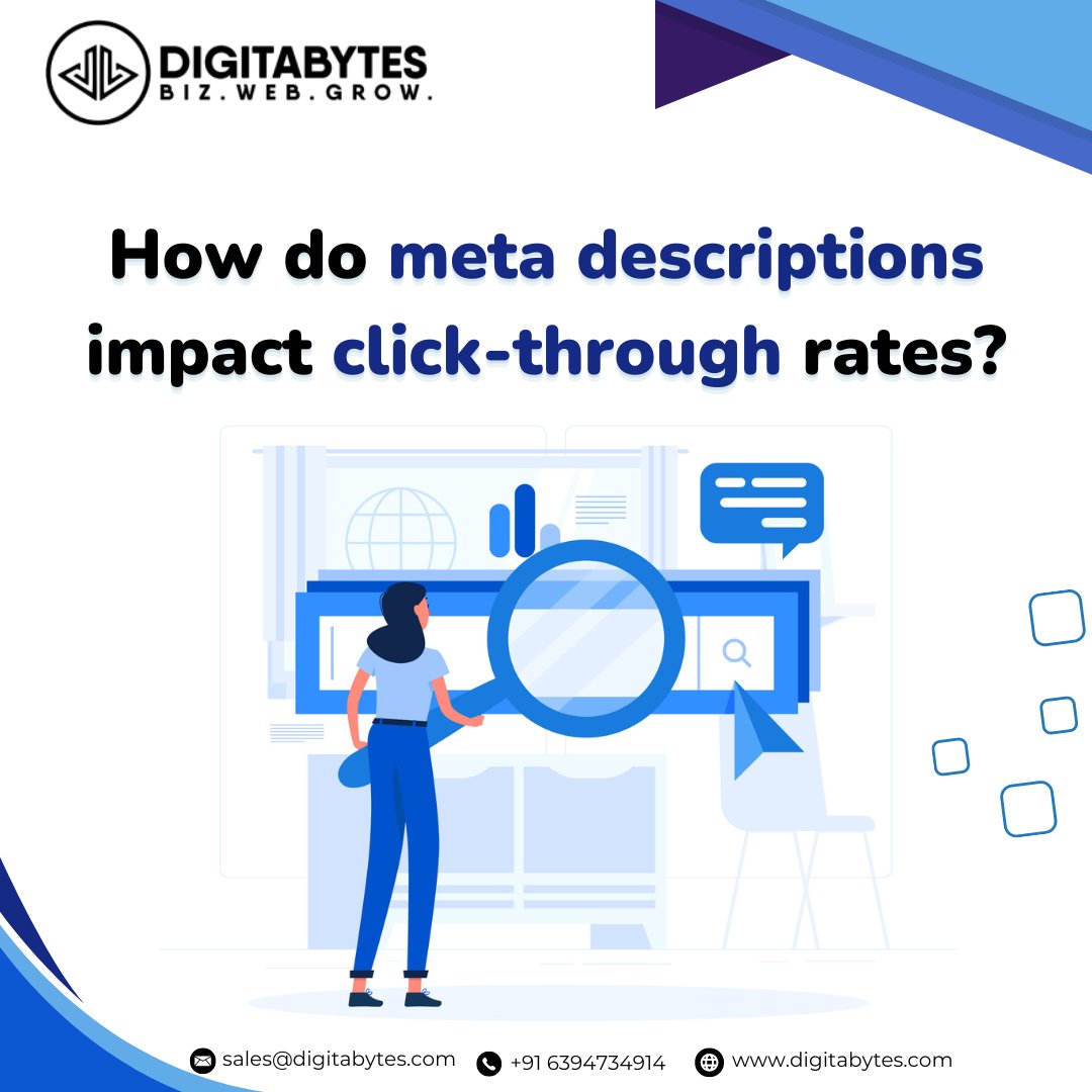 🔍 Meta descriptions can make or break your click-through rates! 📈 A well-crafted meta description provides a snapshot of your content, enticing users to click through to your website. 💡 Keep it concise, relevant, and compelling to maximize your CTR.

#MetaDescriptions #CTR
