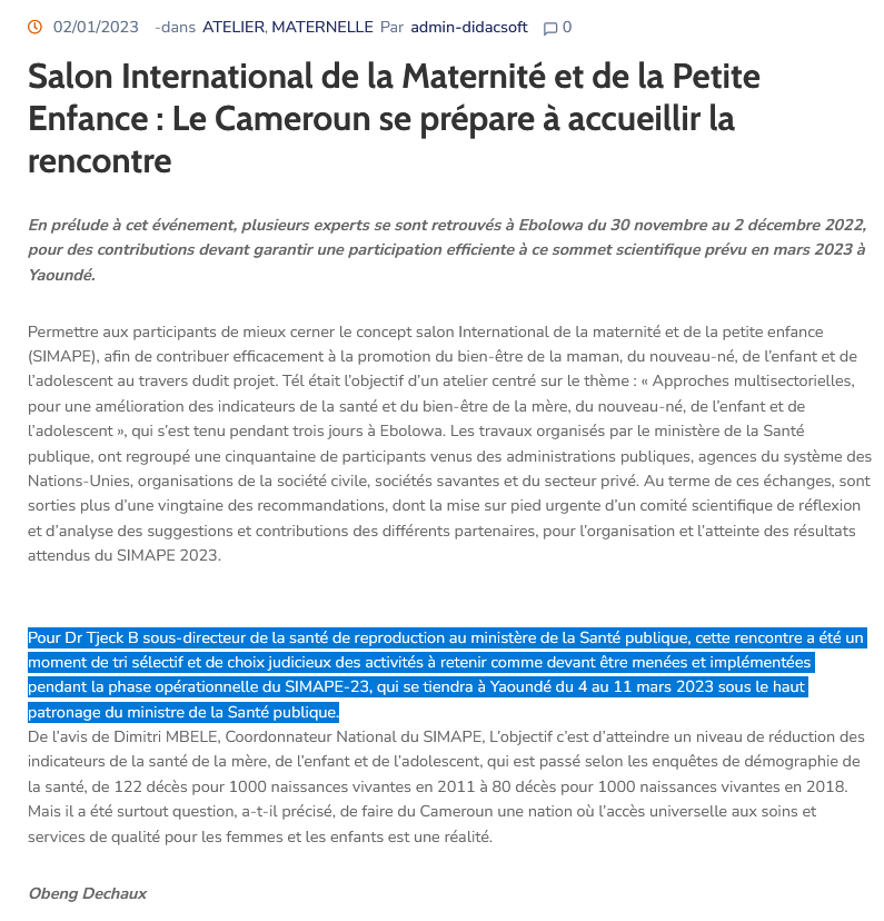 jtchoufang's tweet photo. @IDountio @albertleanne On devine vite quand tout semble aller en vrille.
En effet, comment peut-on assimiler le #SIMAPE à la société civile d'un pays, alors qu'il s'agit d'un organisme qui n'existe que pour accompagner le gouvernement et particulièrement le #MINSANTE dans ses actions !?... https://t.co/oKvksezLTr