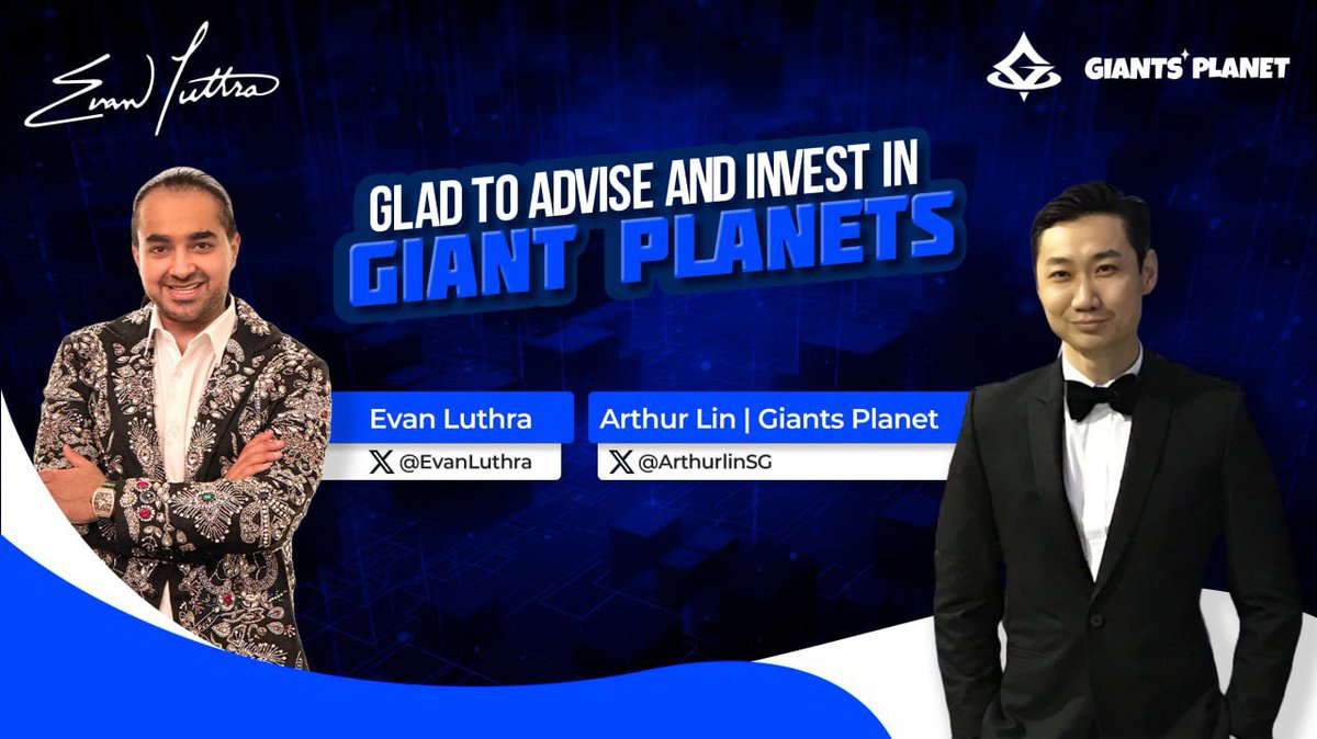Proud to be an advisor & investor in @giants_planet ! Love what they are building, super bullish on the team & their founder @ArthurlinSG !🤝🔥 LFG🚀