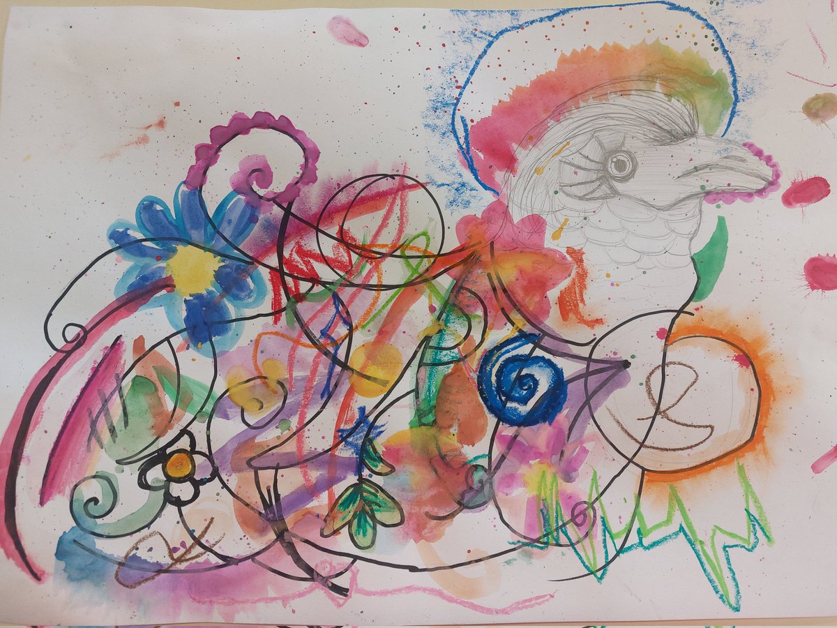MissSwiderska's tweet photo. Lovely first day back yesterday 🤩 Year 7 completed their birds inspired by Brazilian street artist #L7M, using paint, oil pastel and sharpie 🎨🌈 #colourful #experimental #KS3 #Yr7 #StreetArt https://t.co/KzjNTwkMF0
