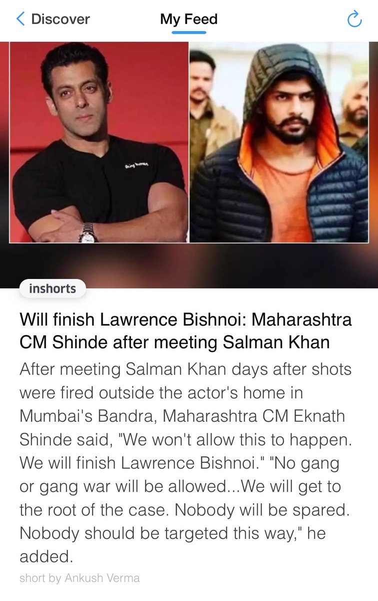 Thanks for the immense support, happy to know Lawrence Bishnoi and his team has been addressed as ‘GANG’ and rightly so, and yep - Mumbai doesn’t need GANG war, so better end this soon… @BeingSalmanKhan you sit quietly & focus on your work, your fans and well wishers are there