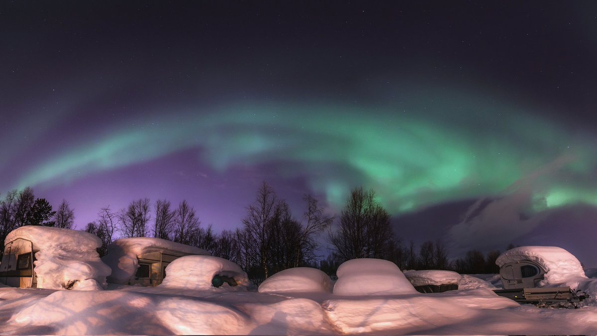 The stars don't care about who you are, if you're in a mansion or at a junkyard. They shine just as beautifully bright regardless. So does the aurora.