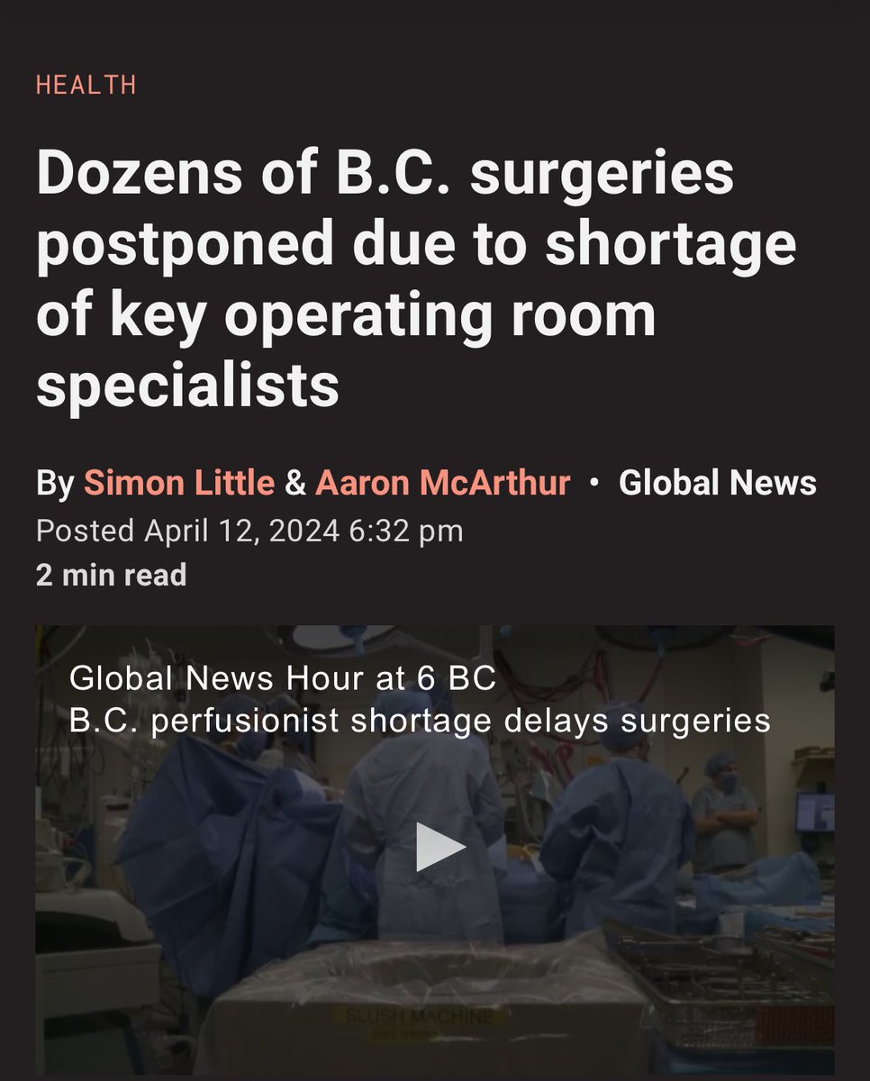 After 7 years of this health minister, heart surgeries are being postponed in BC. But don’t worry…Adrian Dix is - checks notes - “concerned” #bcpoli