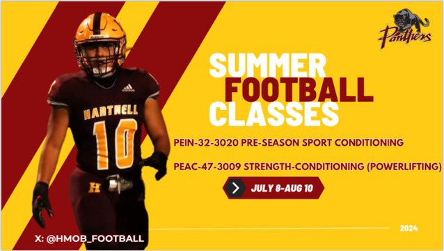 🚨SUMMER FOOTBALL CLASSES🚨 Priority Registration is April 22 Start Date is July 8 Contact Coach Lerma for more details. rlerma@hartnell.edu or @CoachLerma