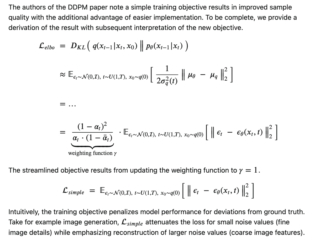 TheVariational's tweet image. Wonder why there’s often a mismatch between theory and practice? @ajayj_ @pabbeel @hojonathanho @DavidDuvenaud @jluan We highlight a difference in the training objective of diffusion models.